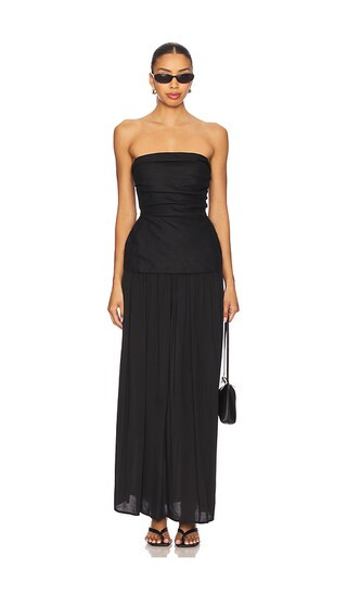 FAITHFULL Hedy Maxi Dress in Black. - size S | Revolve Clothing (Global)