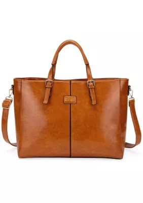 Badgley Mischka Julia Rustic Vegan Leather Weekender Tote Bag, Tan | Belk