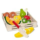 Melissa & Doug Cutting Fruit Set - Wooden Play Food Kitchen Accessory, Multi - Pretend Play Accessor | Amazon (US)