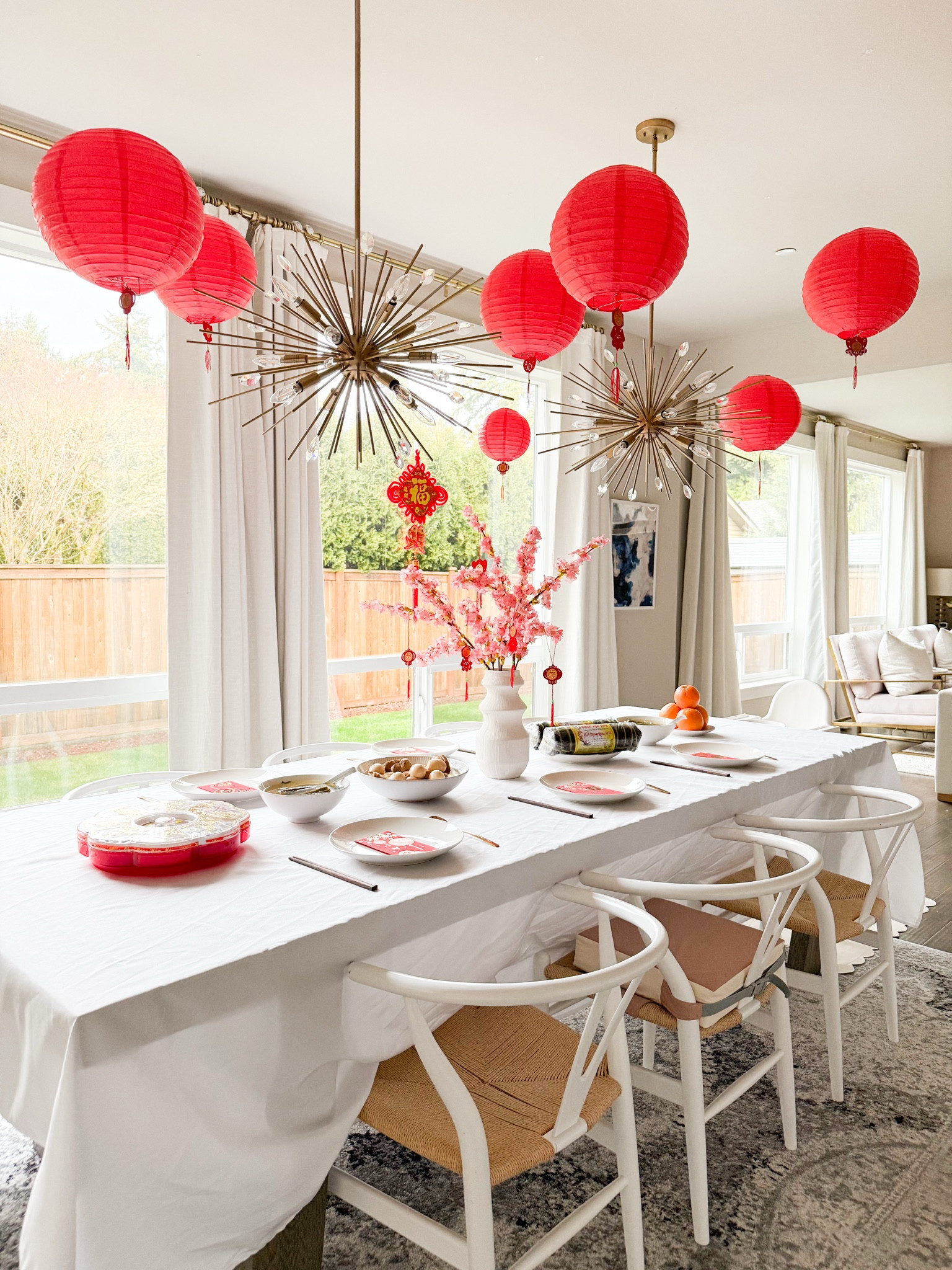 Celebrating Lunar New Year! Here are some decors I added to my dining room to add some festive vibes. 

Chinese lunar new year, Vietnamese Lunar New Year Decorations 2026, Tết, Artificial Flowers, Hanging Ornaments, Chinese Red Lanterns Oriental Hanging Lucky Paper Fans, red envelopes, vase, double sided tape, command clips, home decor, frame, year of the horse

#LTKHome #LTKSeasonal