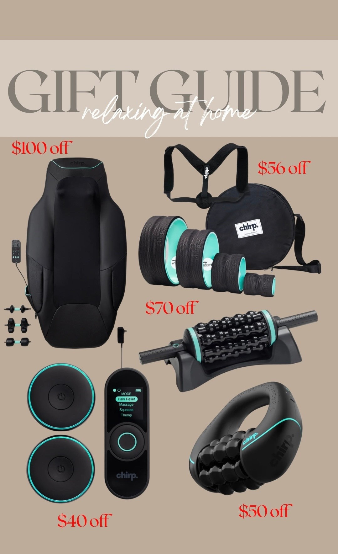 Give the gift of relief this season with Chirp’s variety of relaxing products - perfect for those loved ones who deserved a little tender loving care! Their Black Friday deals are live now! 

#ltkunder50 #giftguide #holidaygifting 