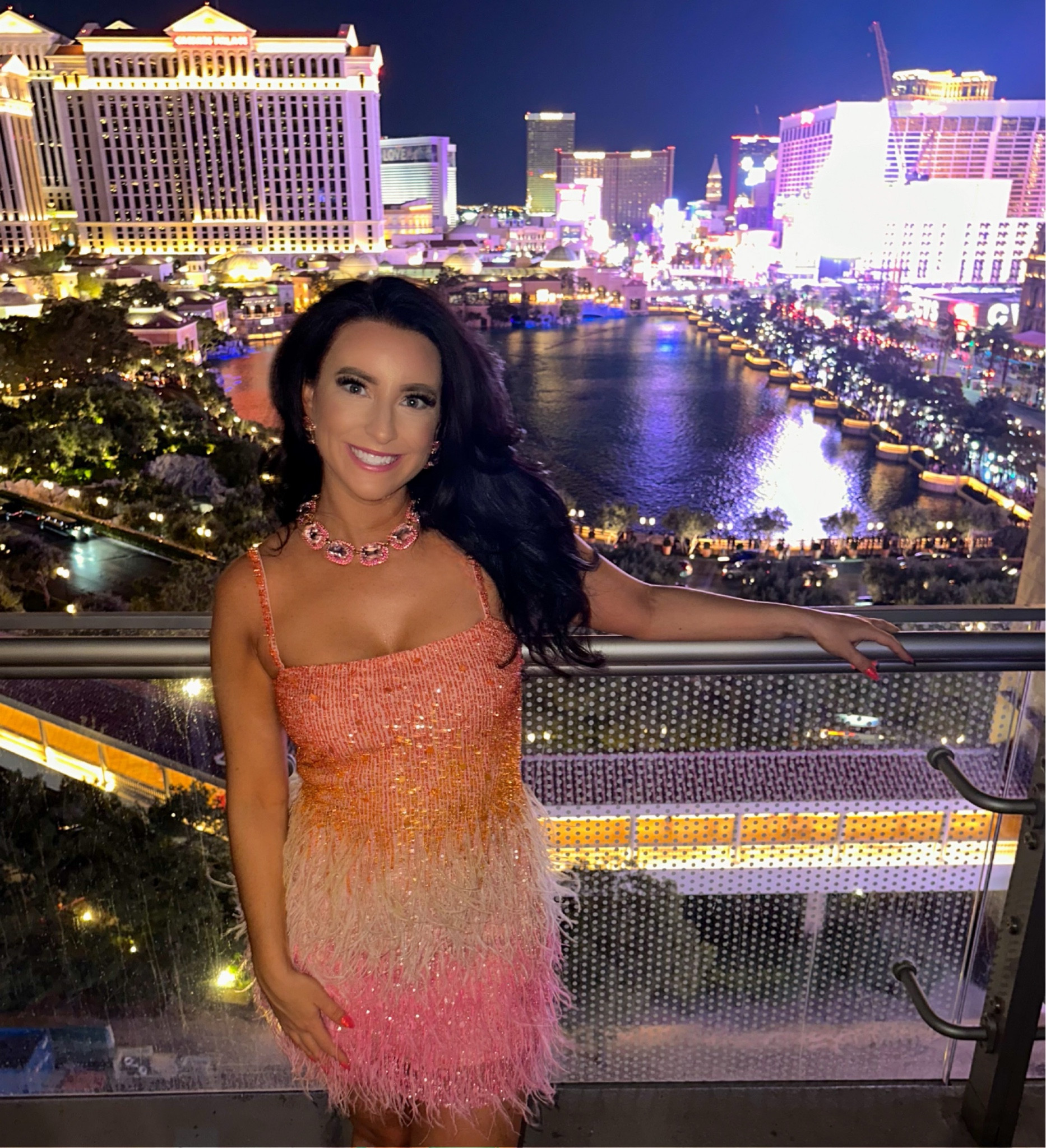 Dress is Nadine Merabi 

Jewelry is Elizabeth Cole, lots of fun options and beautiful statement pieces. The quality is amazing 