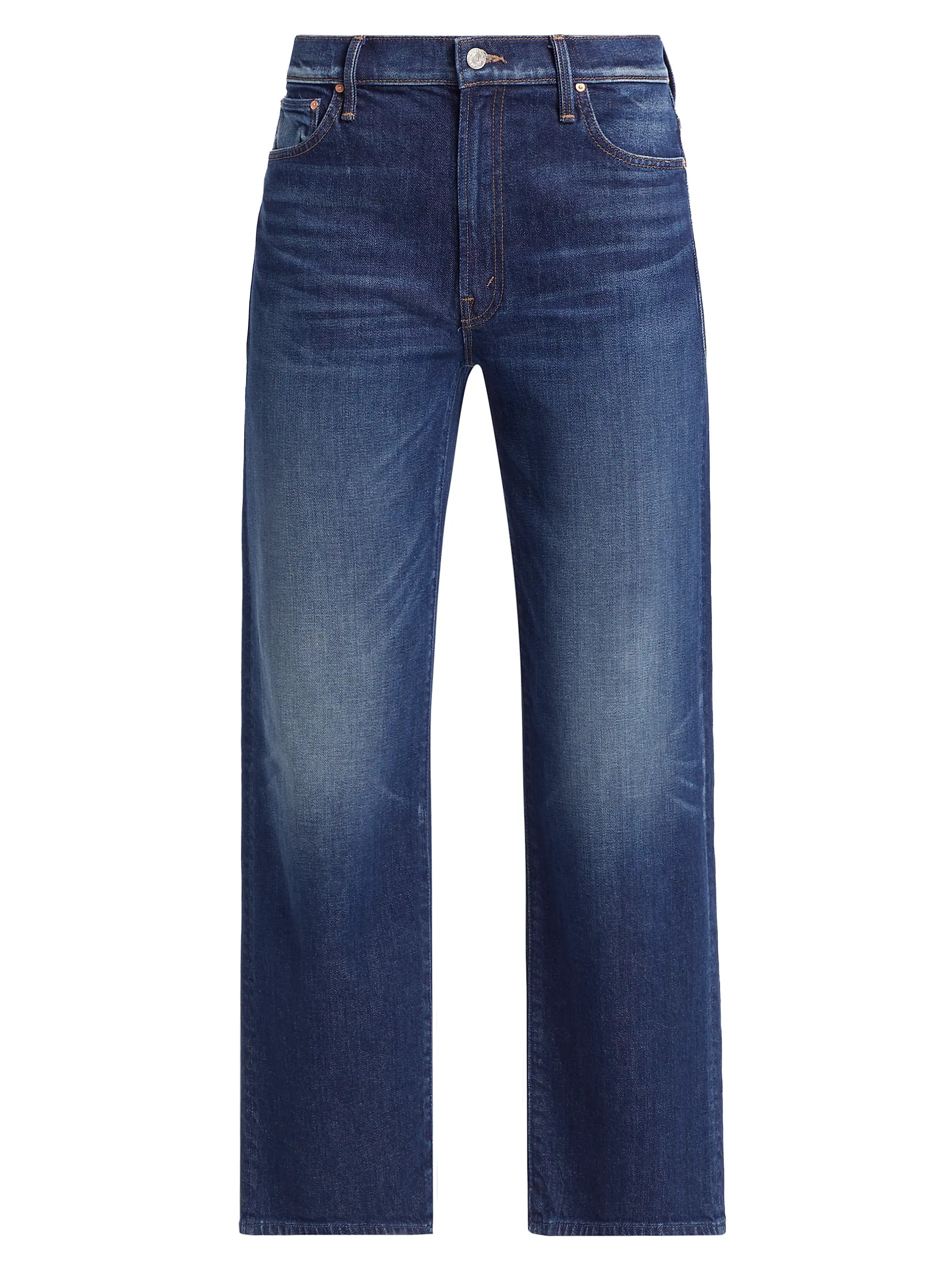 Shop Mother The Dodger Flood Mid-Rise Stretch Wide-Leg Jeans | Saks Fifth Avenue | Saks Fifth Avenue