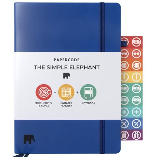 Papercode Daily Planner 2022-2023 - Simple Elephant Undated Daily, Weekly, and Monthly Calendar Plan | Amazon (US)