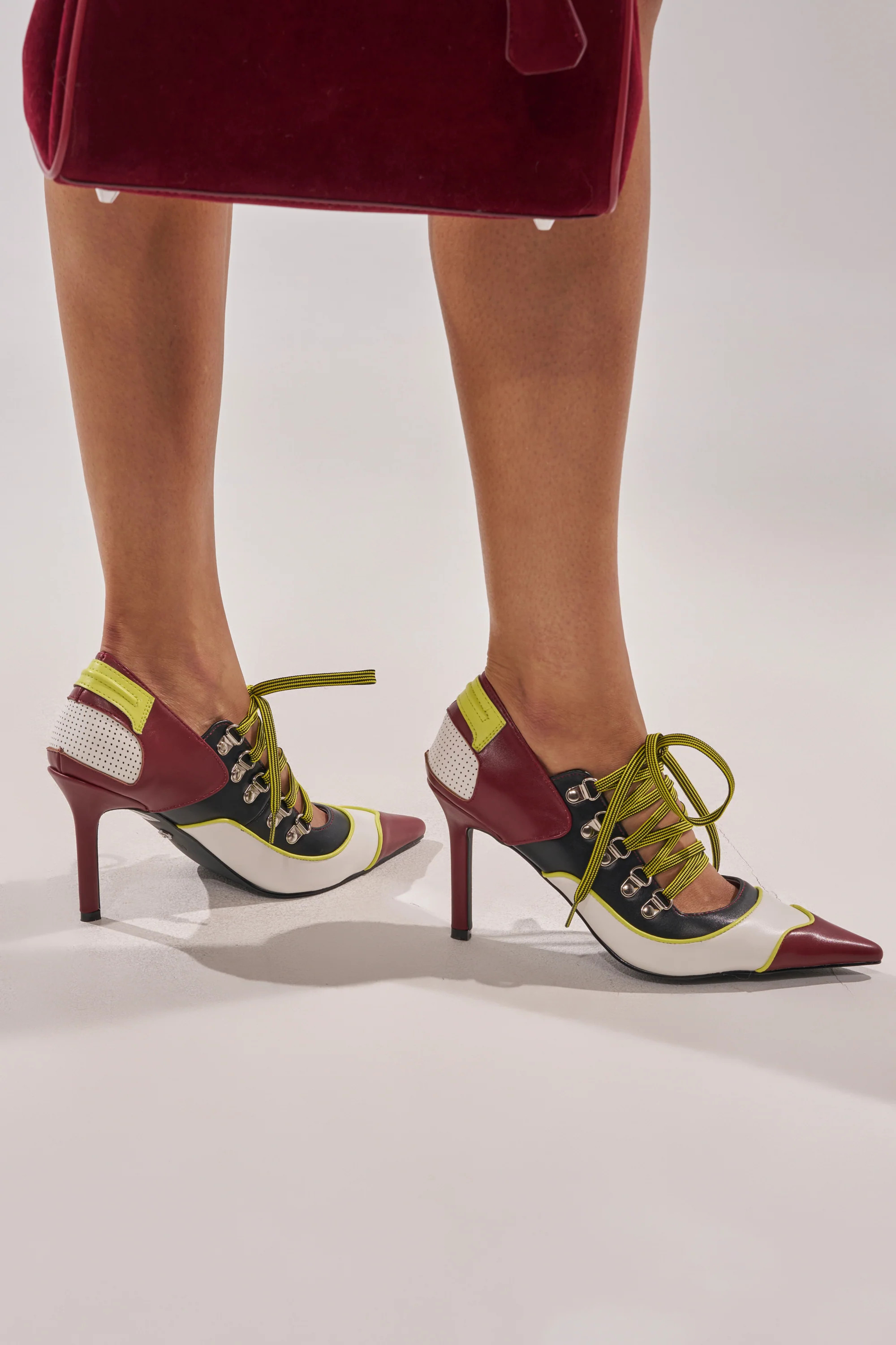 AZALEA WANG BLITZ MULTI COLOR LACE UP STILETTO PUMP | AKIRA