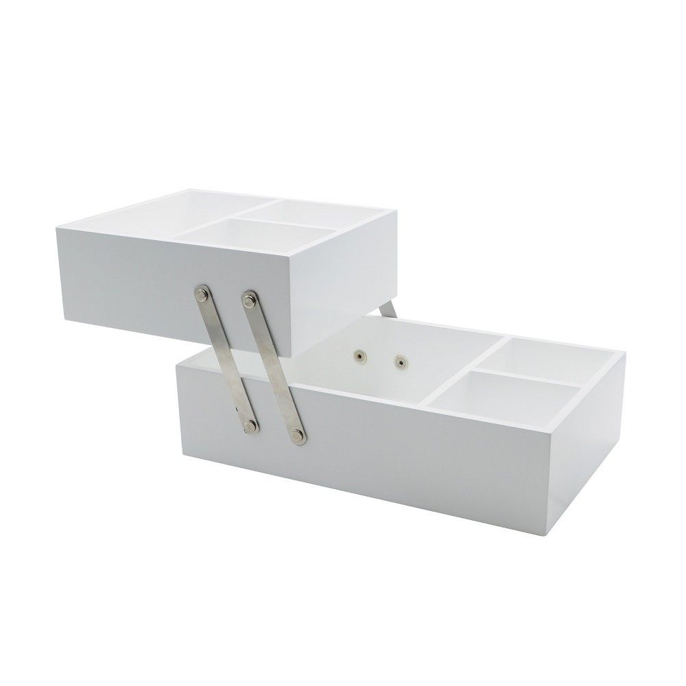 10""X6""X5"" Hinged Vanity Organizer White - Threshold | Target