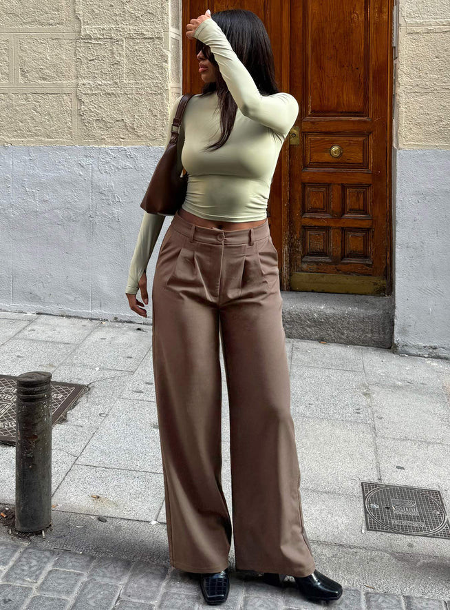 Archer Pants Brown Lower Impact | Princess Polly AU