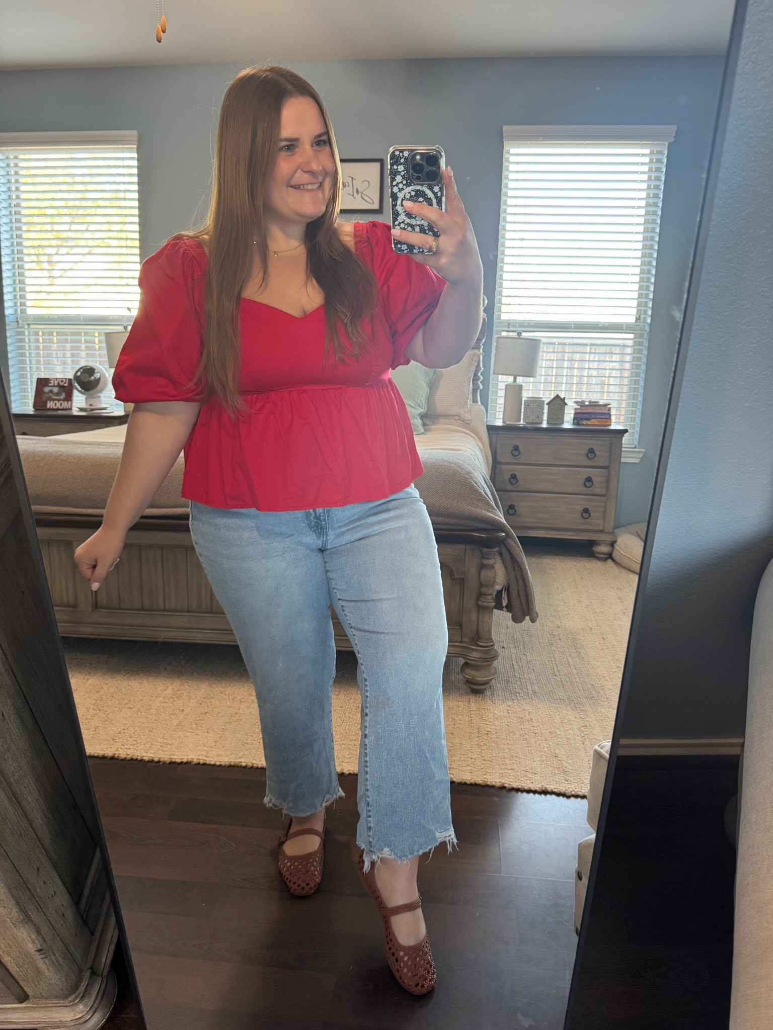 Perfect Valentine’s Day outfit if you live in an area where it’s still hot! I’m wearing an XL in this red top from old navy. A size 16 in my favorite Walmart jeans. They fit true to size! And brown Amazon Mary Jane’s. 

#LTKMidsize #LTKPlusSize #LTKootd