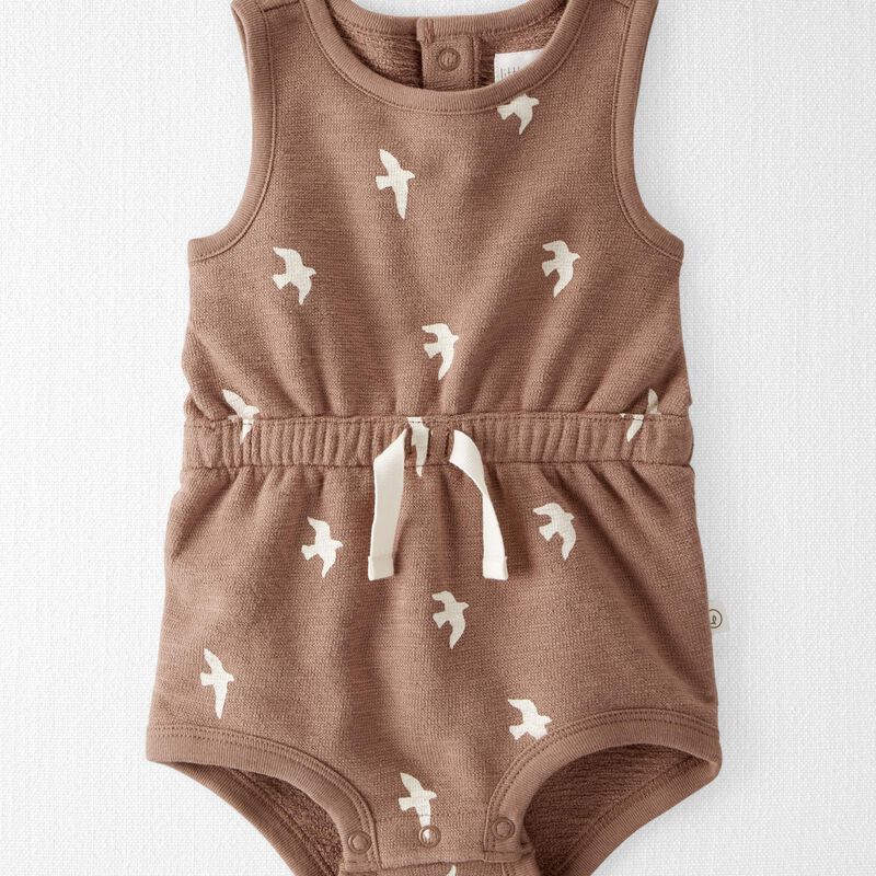 Baby Sparrow Print Organic Cotton Bubble Bodysuit | Carter's