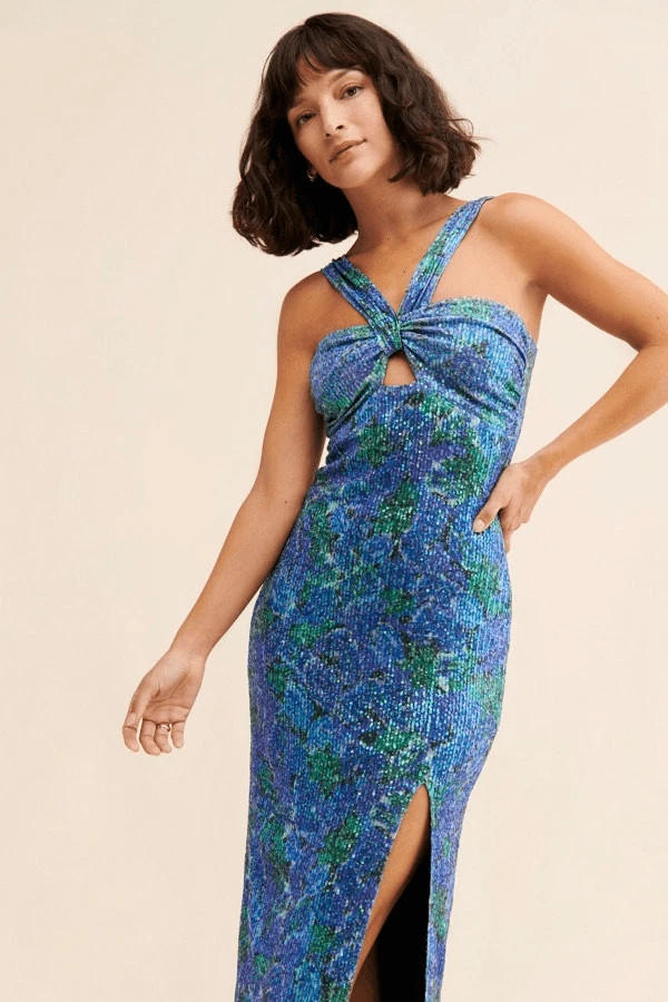 New Faena Sequin Dress Blue Green Size S | eBay | eBay US