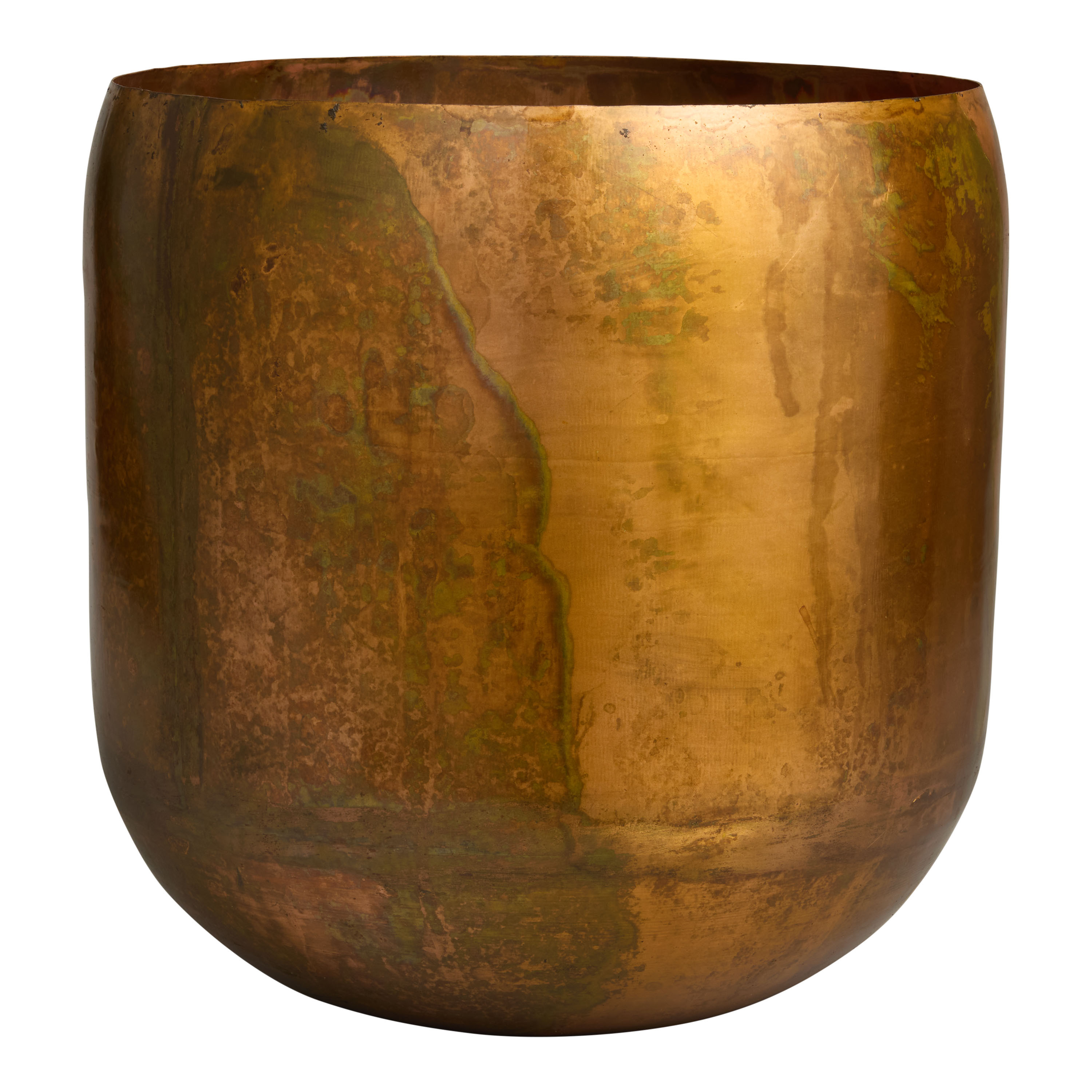 Copper Patina Metal Floor Planter | World Market