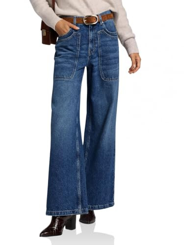Cicy Bell Womens Wide Leg Flared Jeans Stretch High Waisted Denim Pants | Amazon (US)