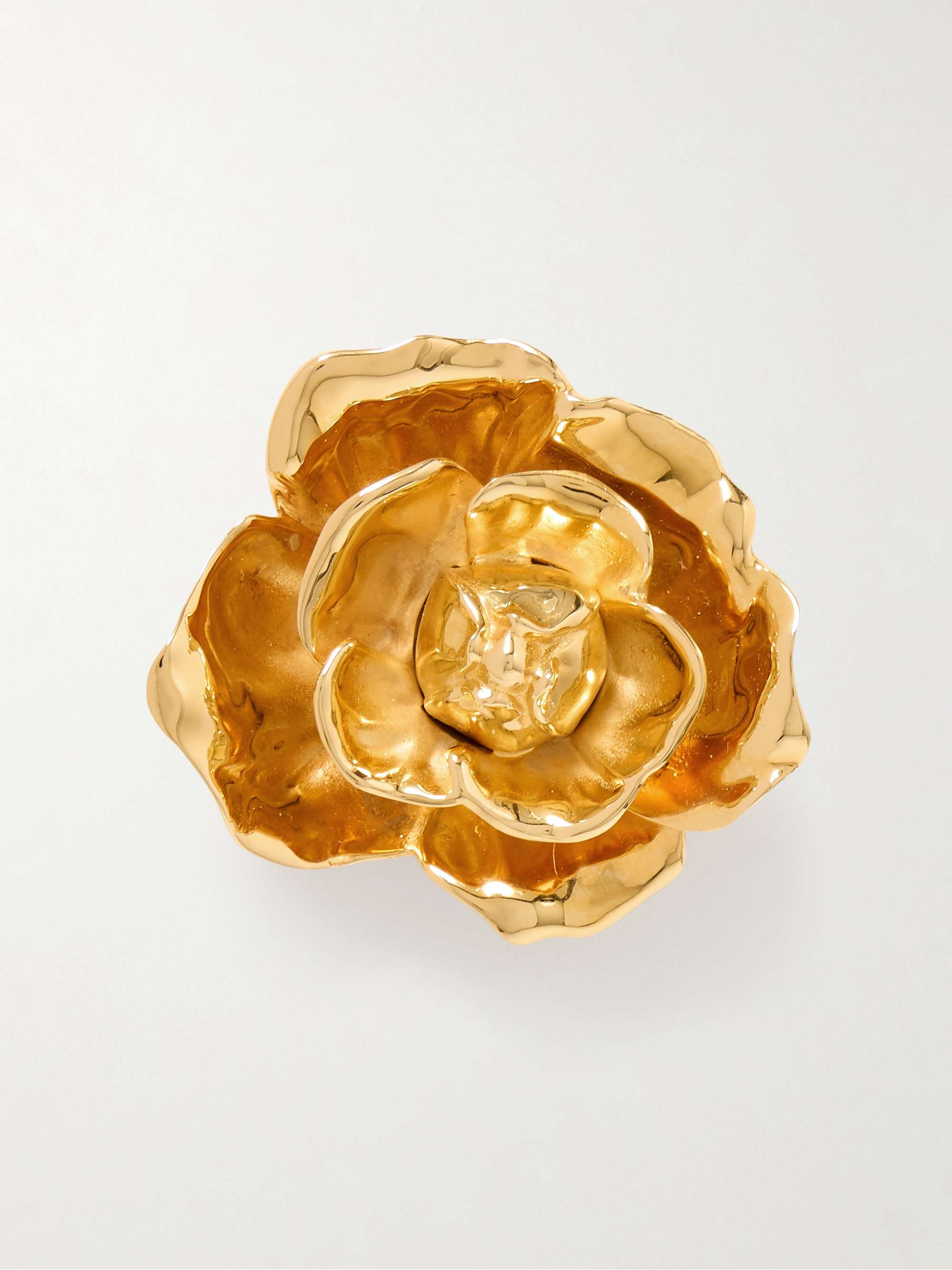 Gardenia gold-tone brooch | NET-A-PORTER (UK & EU)