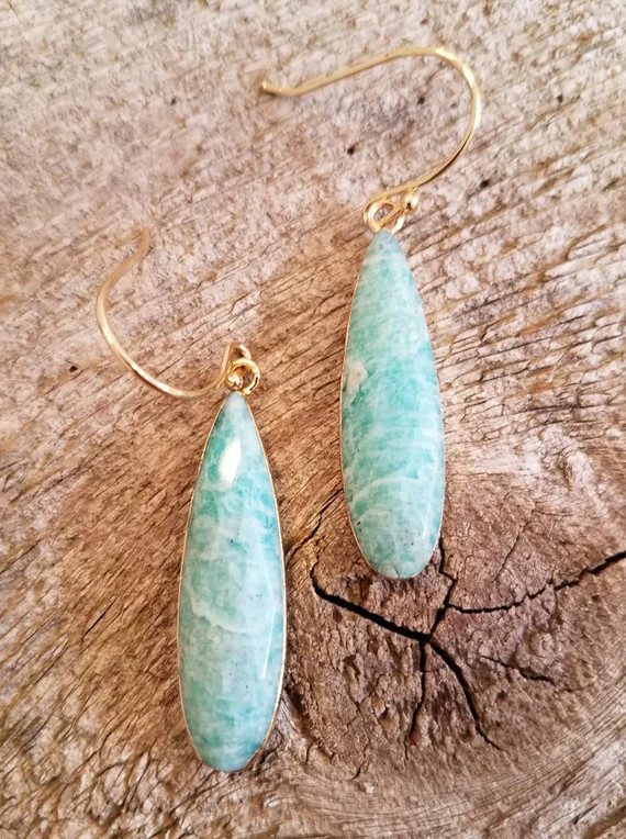 Amazonite Earrings | Etsy (US)