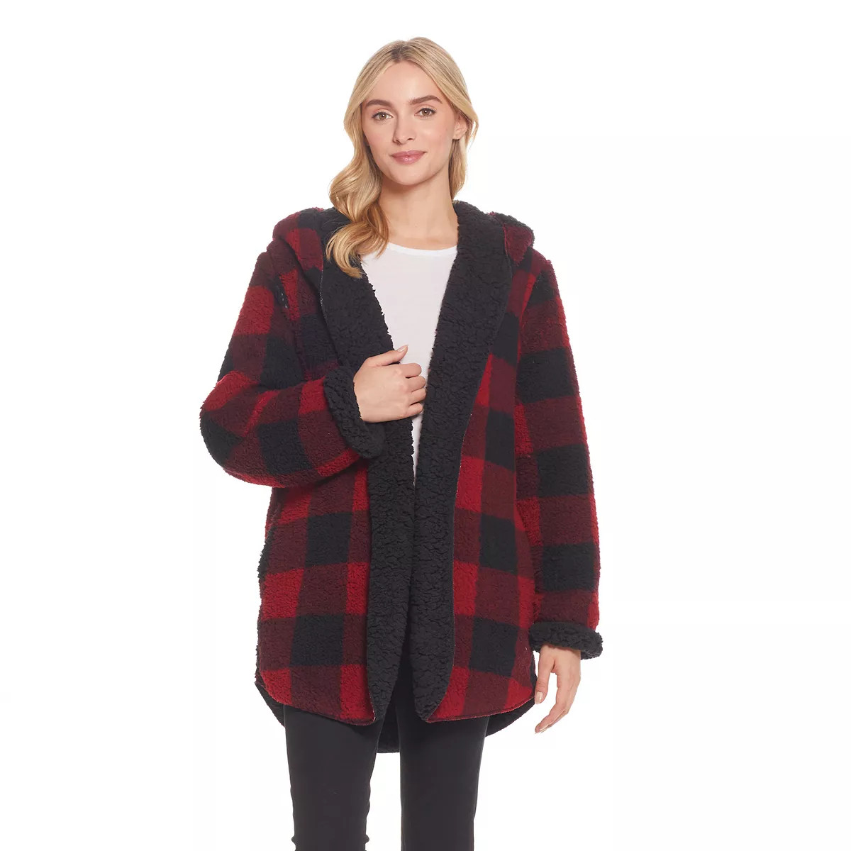 Women's Weathercast Reversible Fleece Hoodie | Kohl's