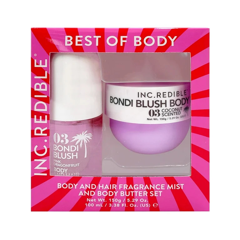 INC.redible Best of Body Set con Niebla de Fragancia Corporal y Capilar y Mantequilla Corporal | Walmart (US)