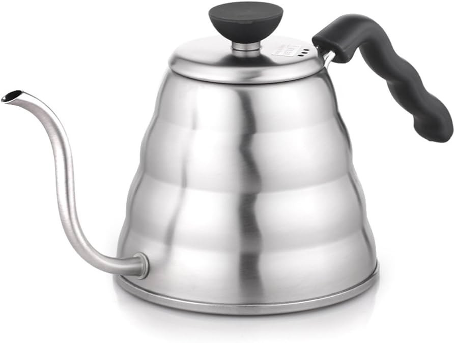 Hario V60 "Buono" Gooseneck Drip Kettle, 1200ml, Silver | Amazon (US)
