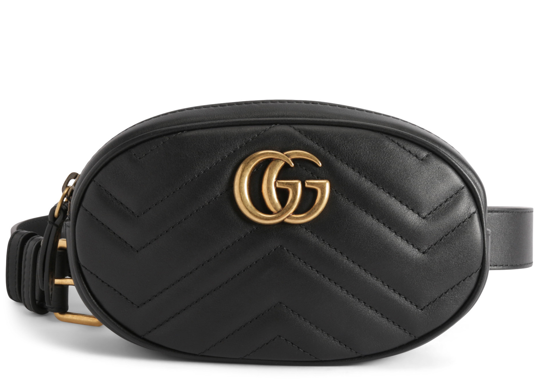 Women's Gucci GG Marmont Belt Bag Matelasse in Black | StockX