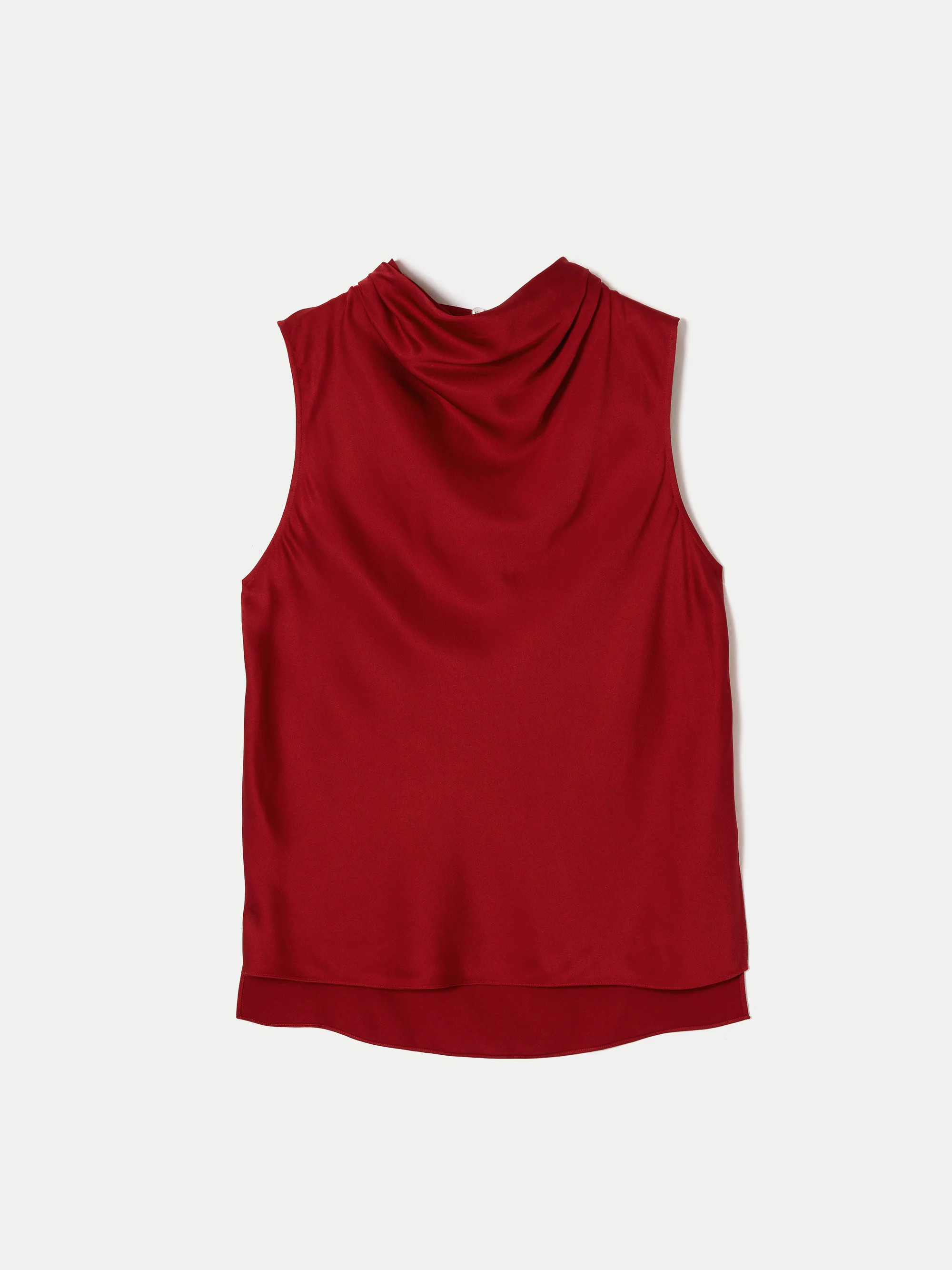 Sleeveless Cowl Neck Top | Red | Jigsaw (UK)