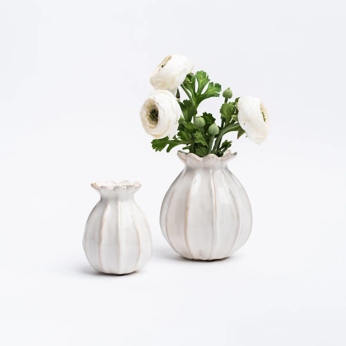 Lavinia Bud Vase In White | The Addison West
