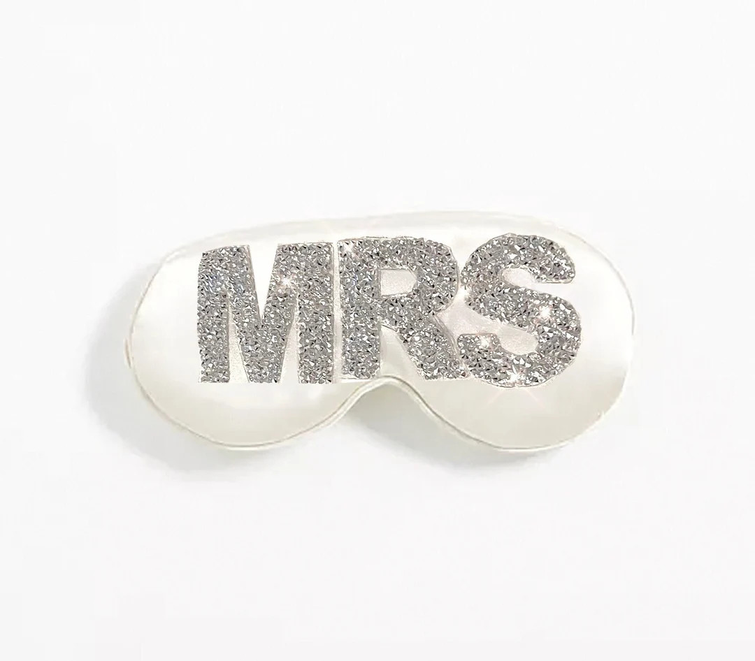 Sleep Masks MRS Rhinestone Eye Mask. Bride Sleep Mask. Gift - Etsy | Etsy (US)
