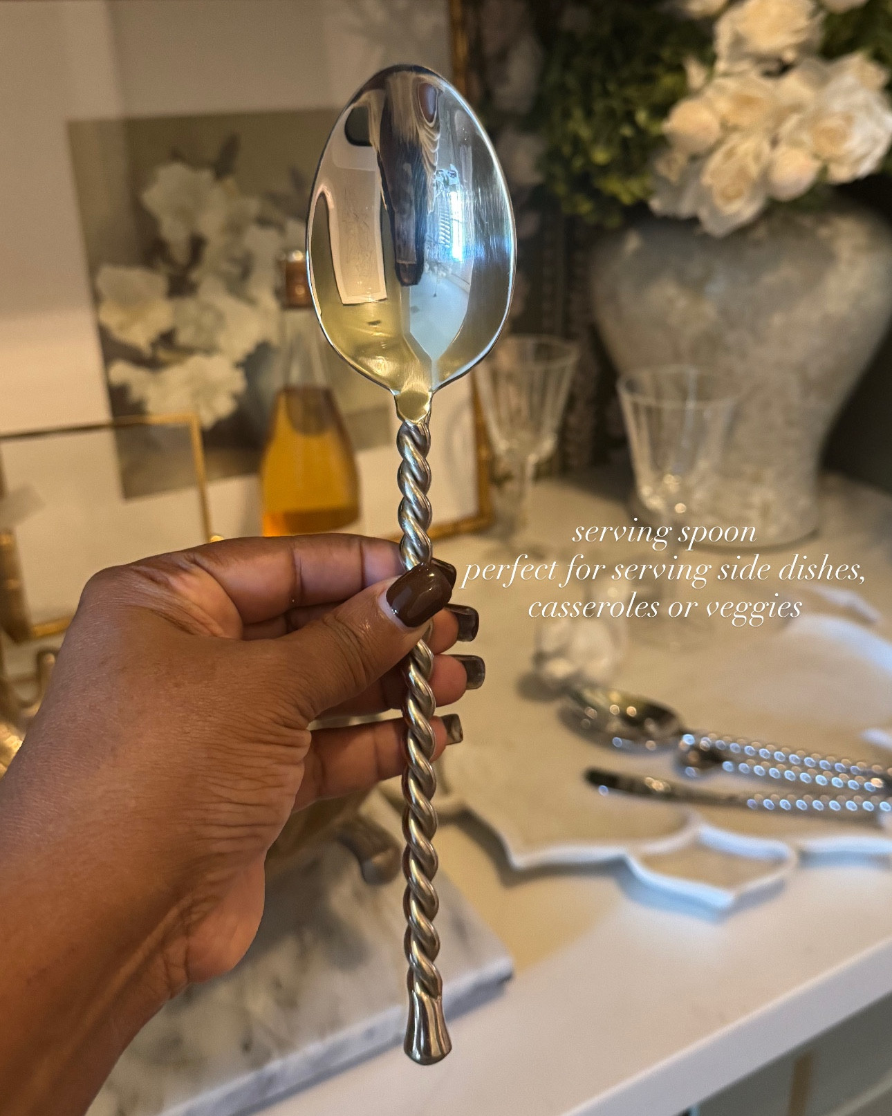 NEW! Gorgeous hostess set from Wayfair and how to use each one. Absolutely love the twisted handle detailing. These are a good weight and look and feel high end. Using them for a party this weekend! 

#hostingessentials #entertainingessentials #holidayhosting 