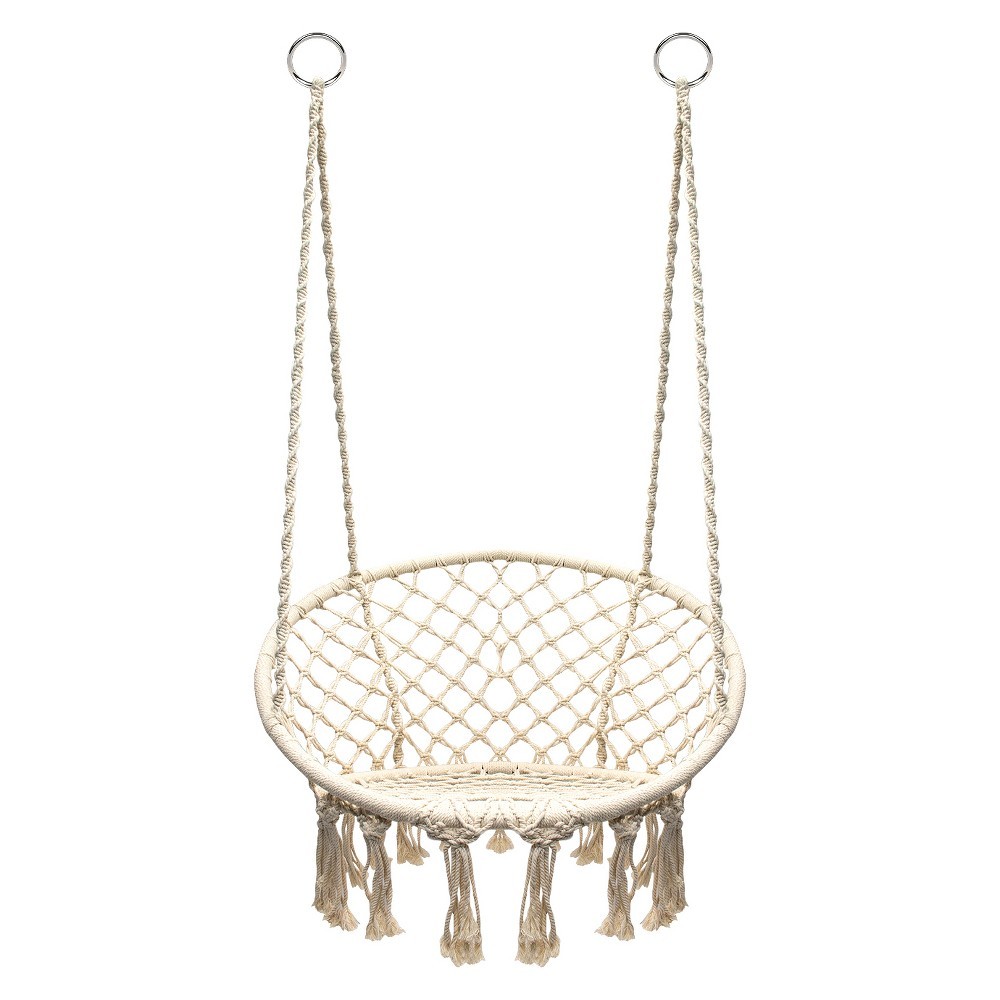 Hanging Rope Chair Off White - Sorbus, Beige | Target