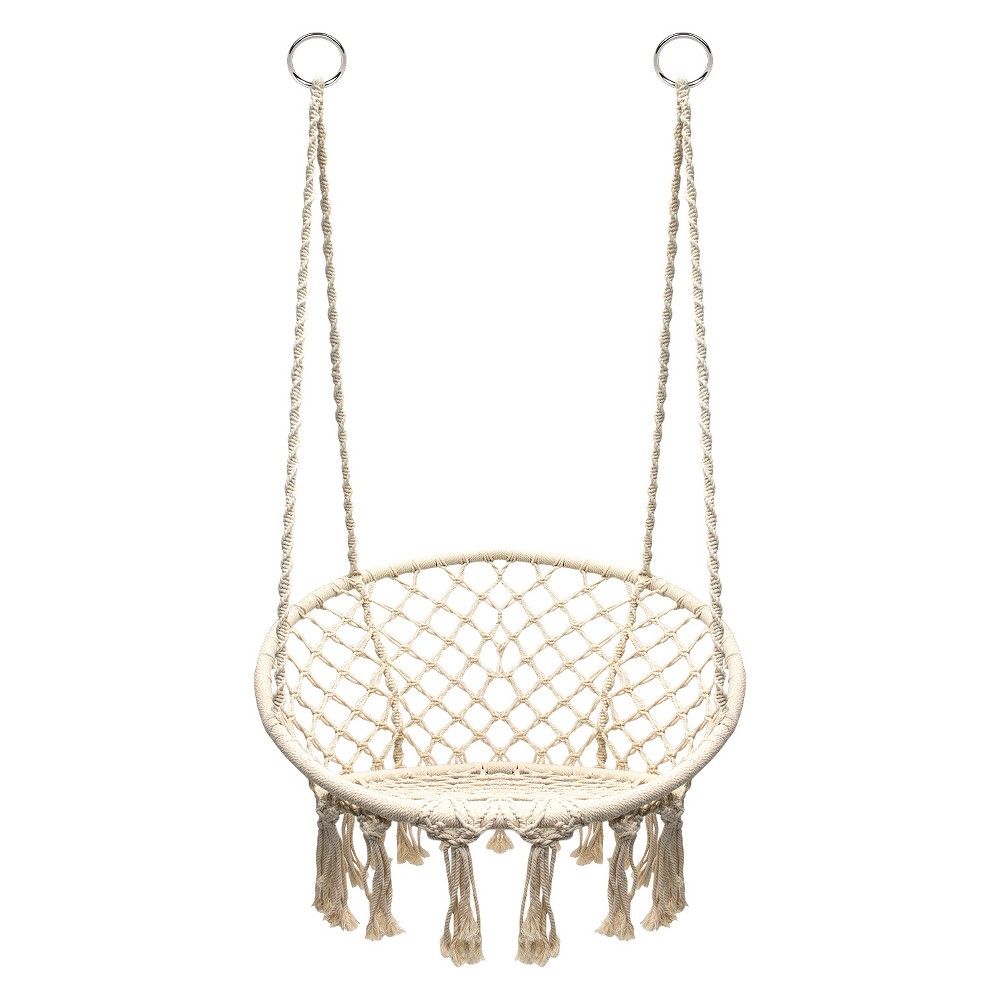 Hanging Rope Chair Off White - Sorbus, Beige | Target