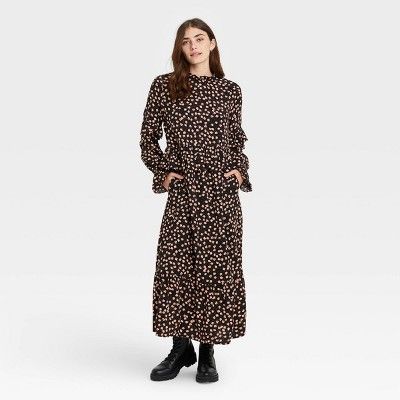 Women's Puff Long Sleeve A-Line Dress - Who What Wear™ | Target