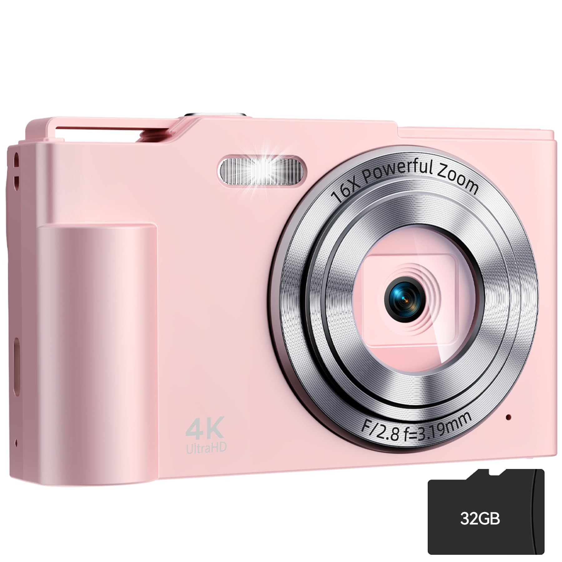 Digital Camera, FHD 4K Digital Point and Shoot Camera with 16X Zoom Anti Shake, 48MP Compact Smal... | Amazon (US)