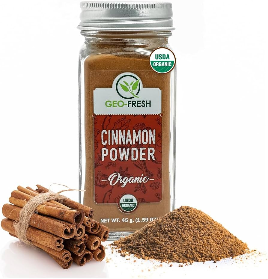 Geo-Fresh Organic Cinnamon Powder \u2013 1.59 oz Glass Jar \u2013 Cassia Cinnamon Powder Organic ... | Amazon (US)