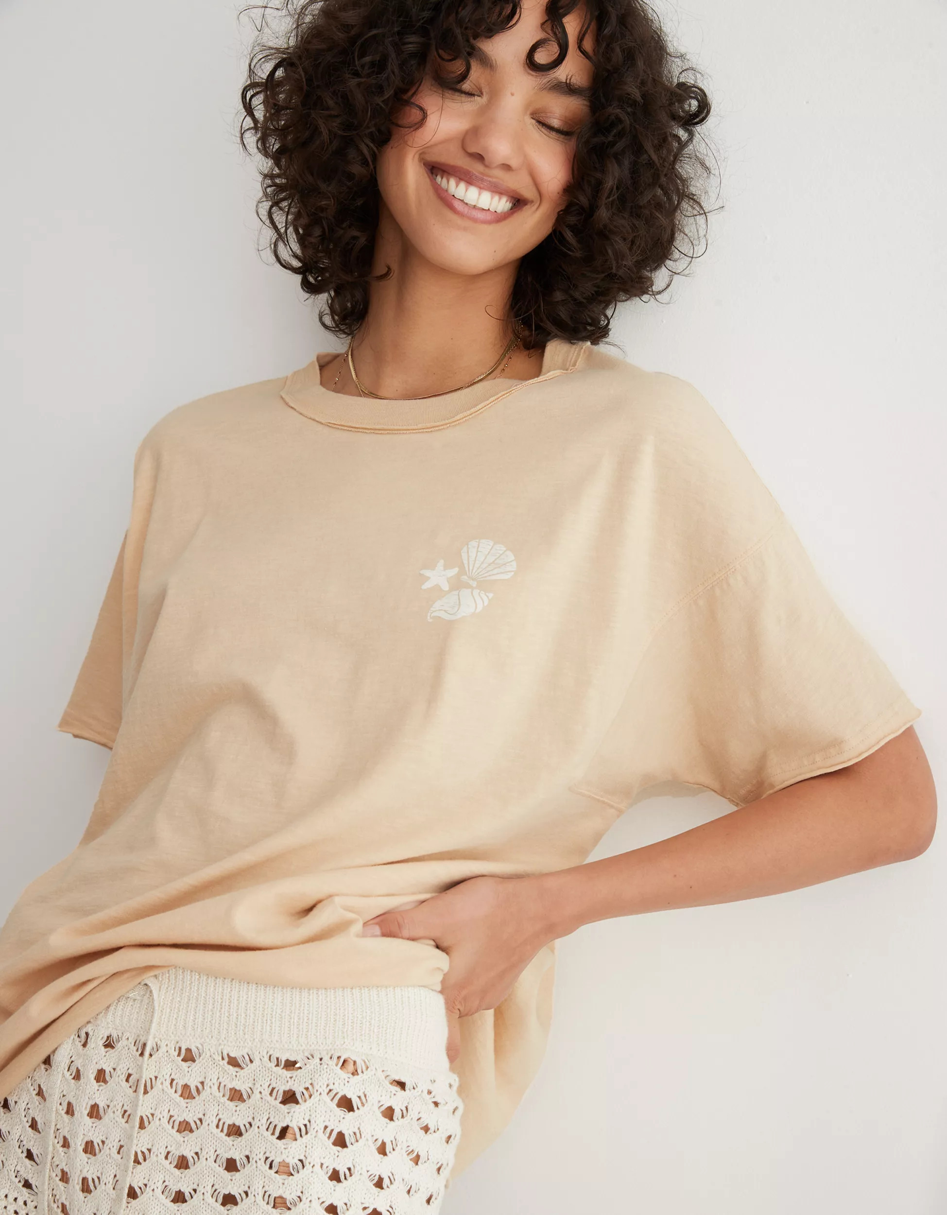 Aerie Graphic Oversized Boyfriend T-Shirt | Aerie