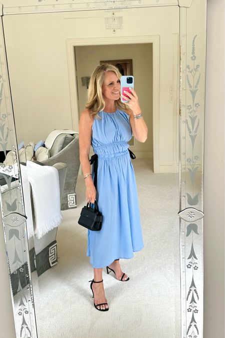 One of my favorite dresses of the season!

blue estee dress 
black Givenchy handbag 
Nudist sandal 

#LTKstyletip #LTKover40 #LTKSeasonal