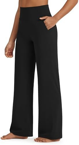 G4Free BareFeel High Stretch Yoga Pants Women Soft High Waisted Casual Wide Leg Pants with Pocket... | Amazon (US)
