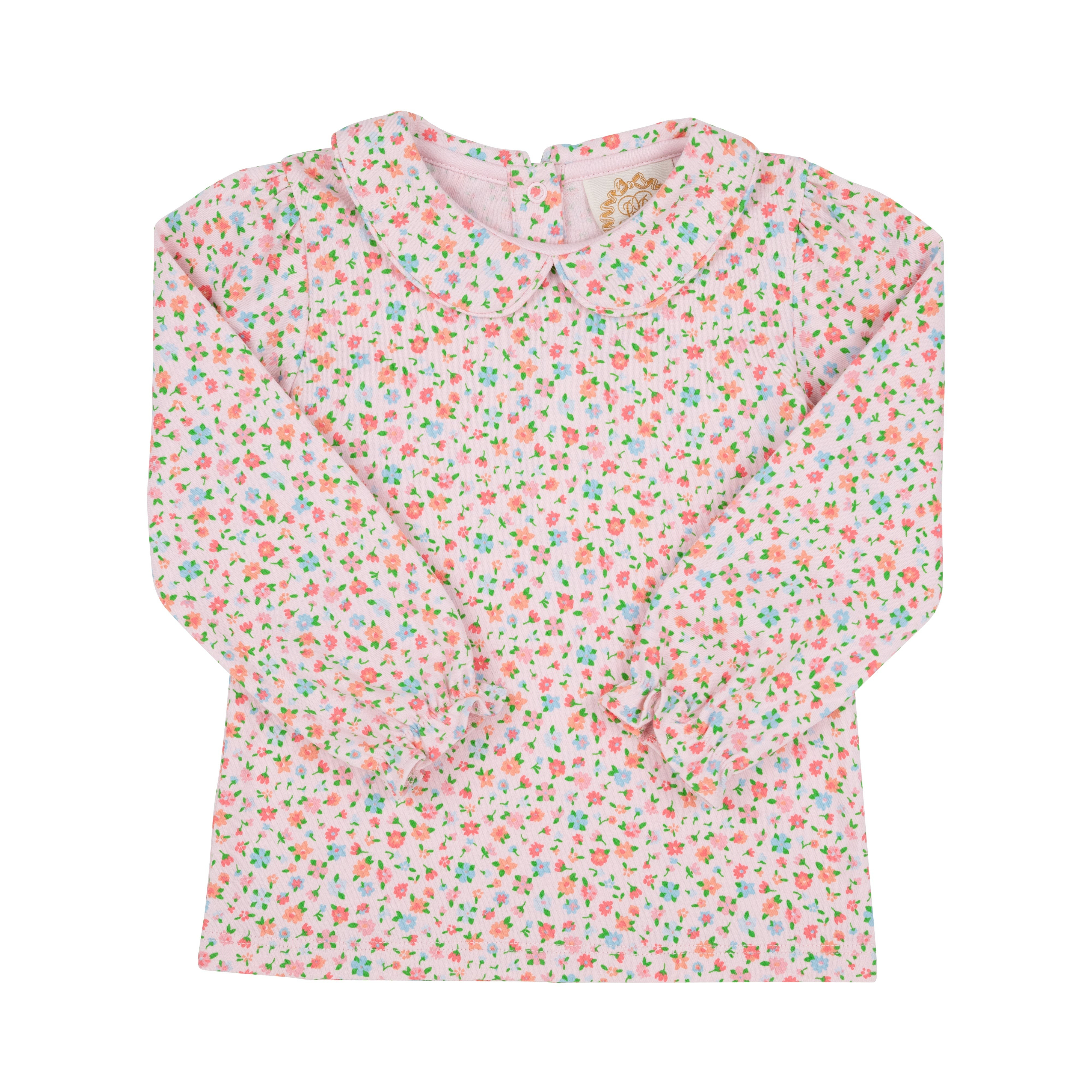 Maude's Peter Pan Collar Shirt (Long Sleeve Pima) - Fall Fest Floral | The Beaufort Bonnet Company