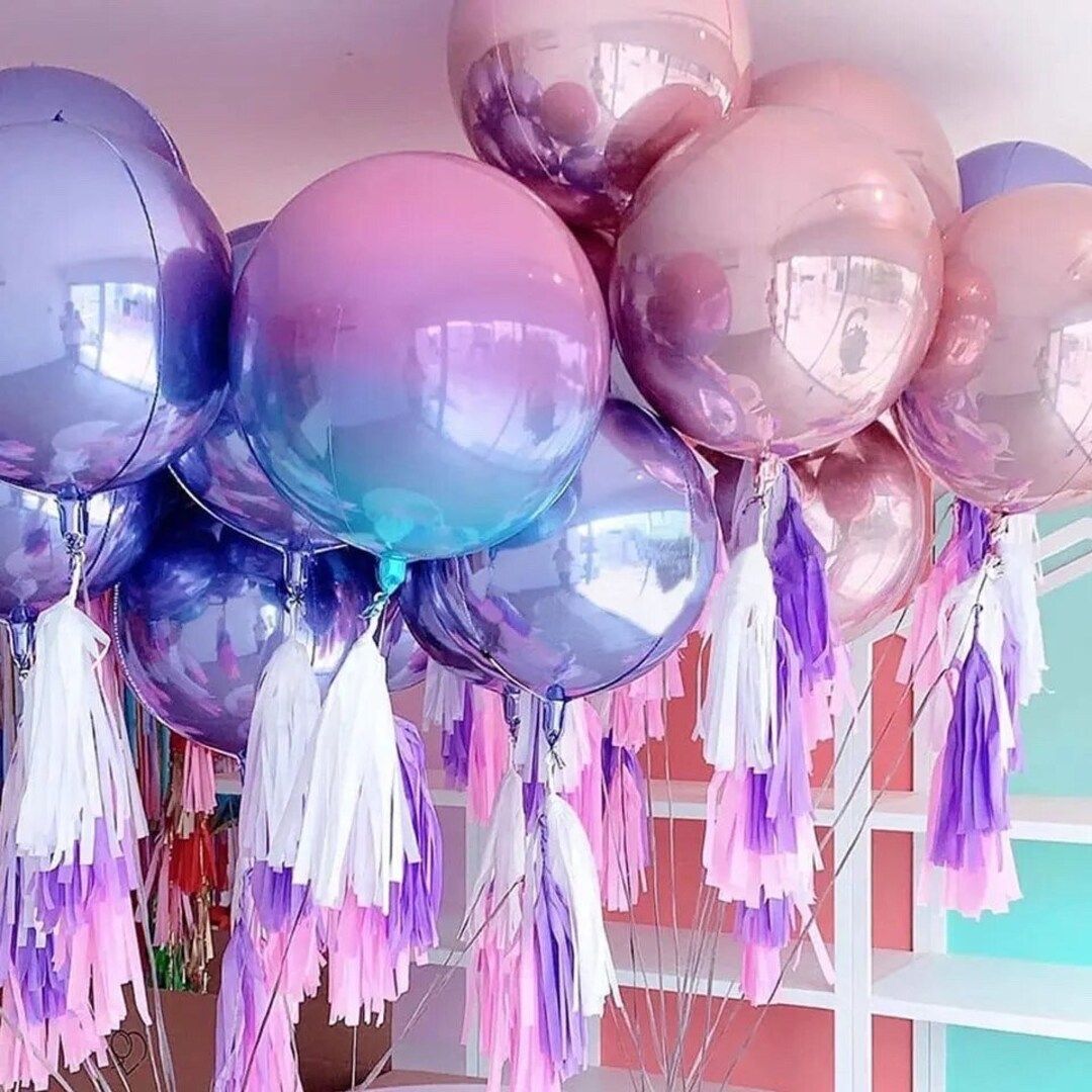 4D Foil Balloon 22Inch Rainbow Metallic Balloon Birthday Party Decor Kid Wedding Baby Shower | Etsy (US)