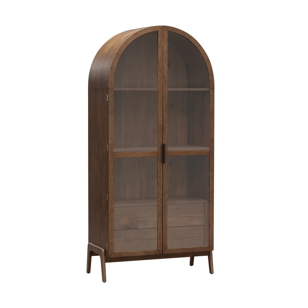 Peko 2-Door Display Cabinet, Brown | Wayfair North America