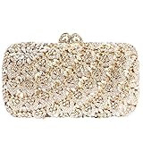 Digabi Heart Pattern Women Crystal Evening Clutch Bags (One Size : 7.14.52 IN, white crystal - gold  | Amazon (US)