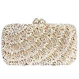 Digabi Heart Pattern Women Crystal Evening Clutch Bags (One Size : 7.14.52 IN, white crystal - gold  | Amazon (US)