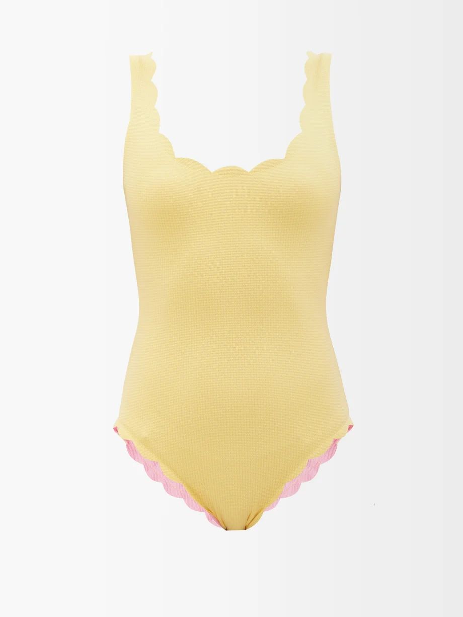 Palm Springs reversible scalloped-edged swimsuit | Marysia | Matches (US)