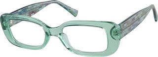 Zenni Women's Rectangle Glasses Green Plastic Full Rim Frame | Zenni Optical (US & CA)