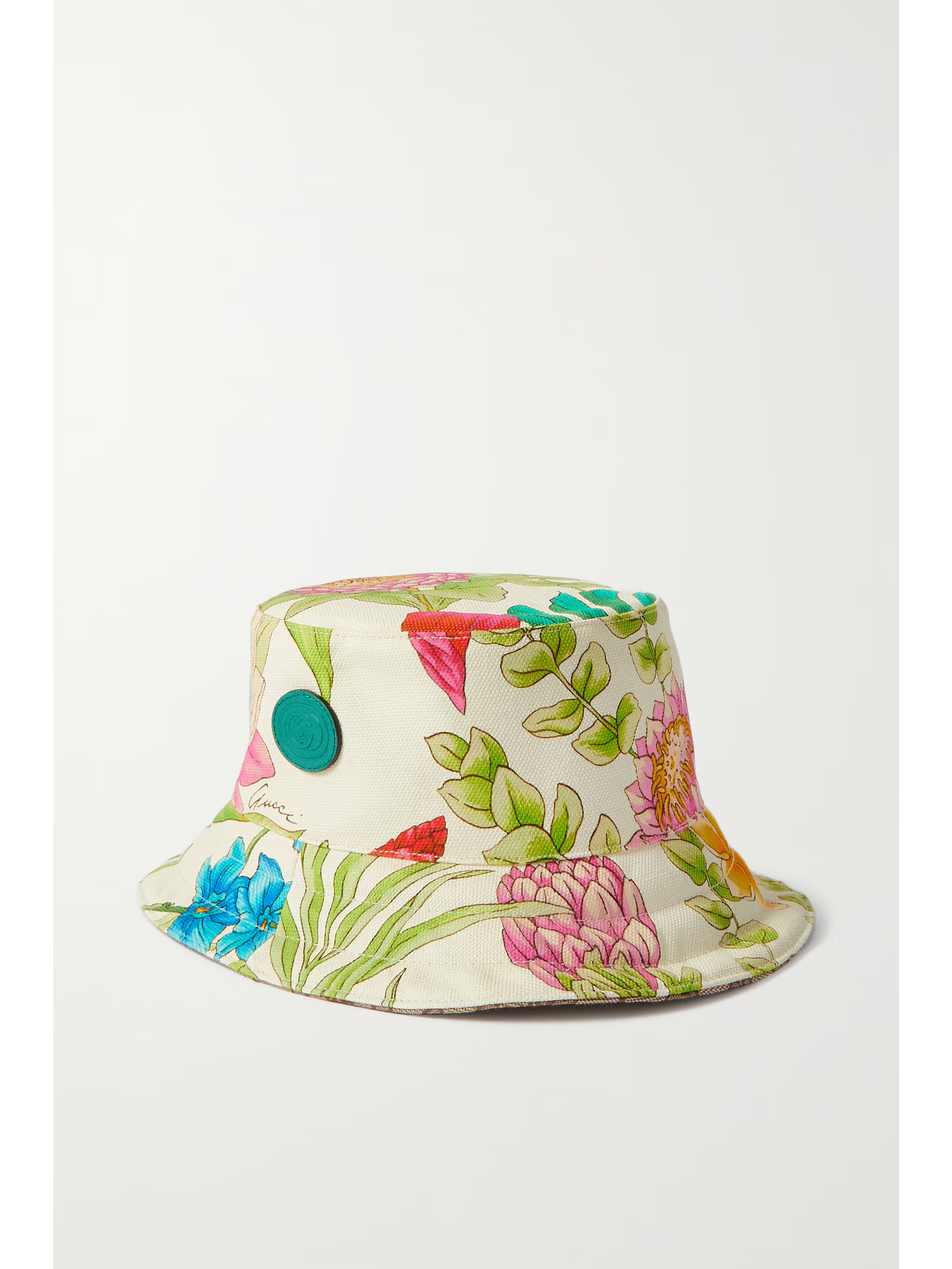 Floral-print cotton and linen-blend canvas bucket hat | NET-A-PORTER (US)