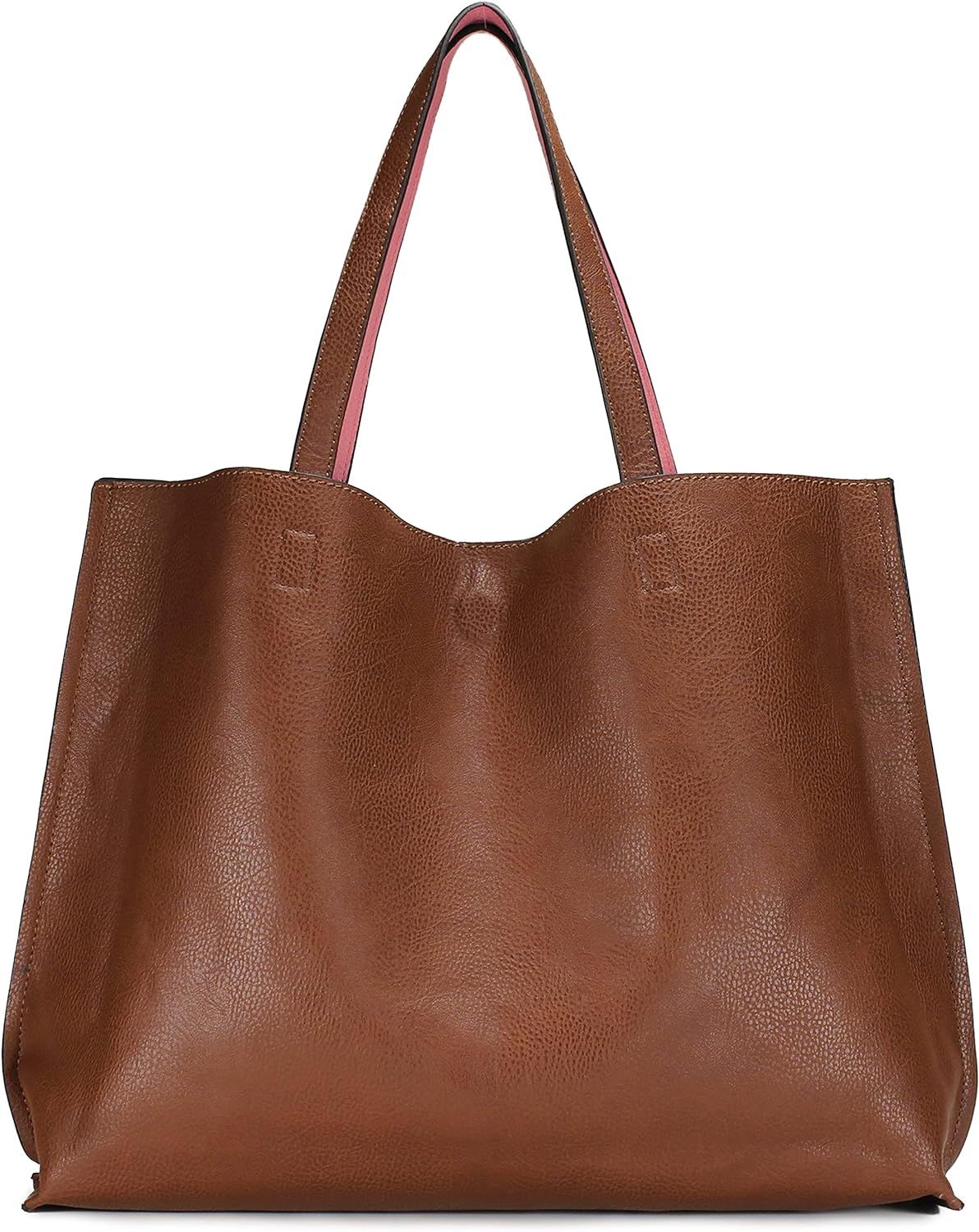 Scarleton Large Reversible Tote Bag for Women, Faux Leather Shoulder Bag, H1842 | Amazon (US)
