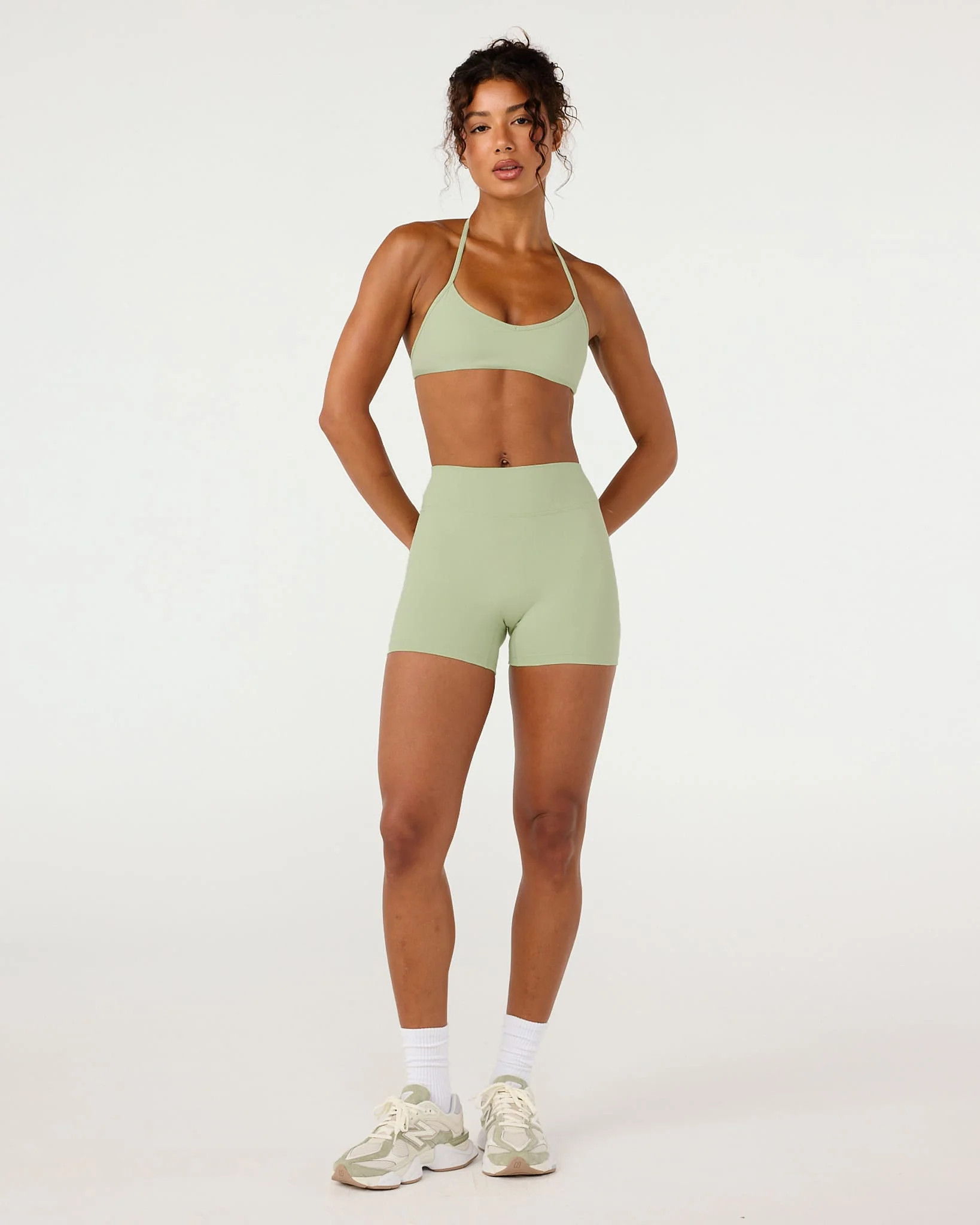 Form Invisible Scrunch Shorts 4" | Soft Matcha | Crop Shop Boutique AU