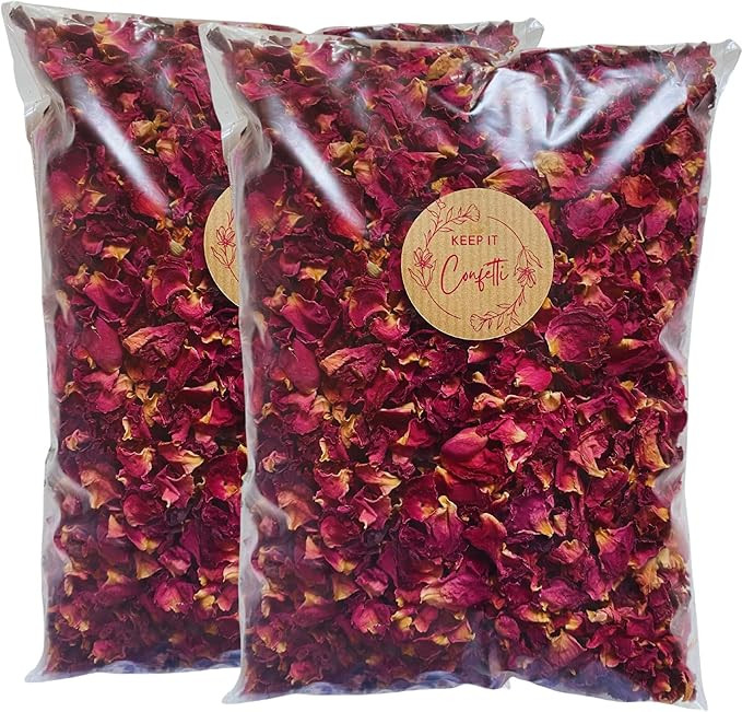 Wedding Confetti Eco friendly Biodegradable | 2 LITRES (20 Guests) | Dried Rose Petals Flowers | ... | Amazon (UK)