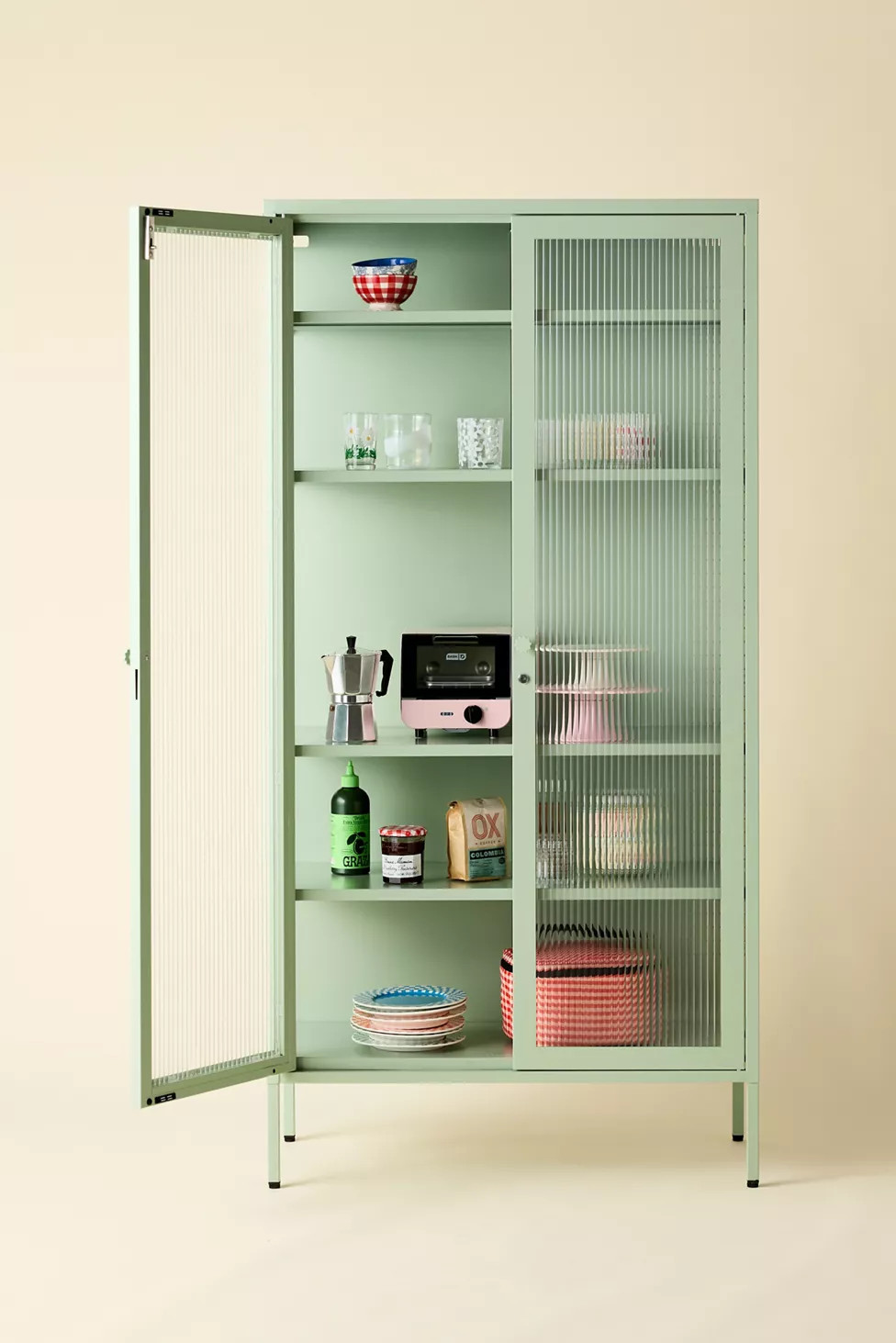 Mustard Made The Collector Fluted Glass Paned Storage Cabinet | Urban Outfitters (US and RoW)
