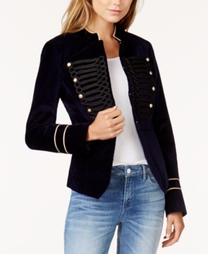 Guess Jody Embroidered Velvet Jacket | Macys (US)