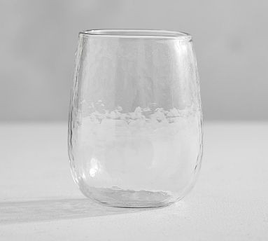Hammered Handcrafted Stemless Wine Glasses | Pottery Barn (US)