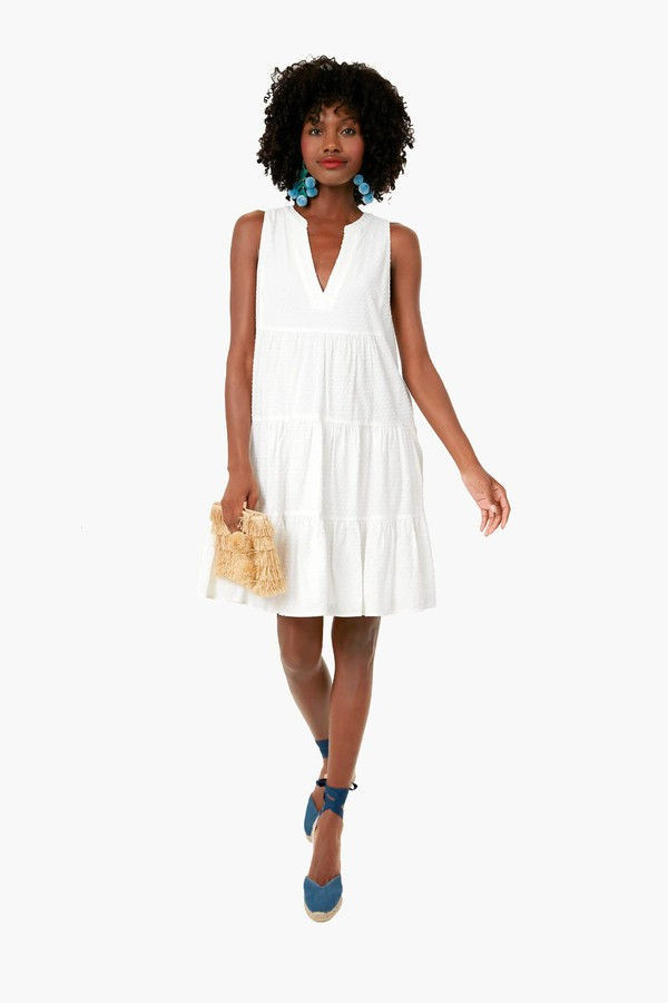 White Swiss Dot Sleeveless Kenzo Dress | Tuckernuck (US)