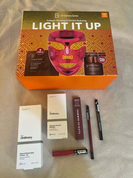 My #sephorasale haul! Dr Dennis gross led mask, the ordinary products, new eyeliner and some lipstick, lip gloss and lip liner